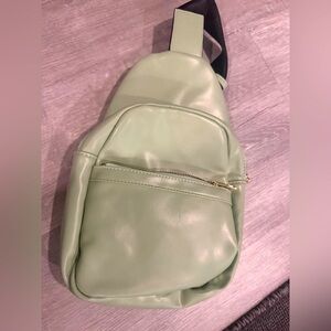 Mint Color Over Shoulder Bag/Purse with front pocket and inside pocket NEW